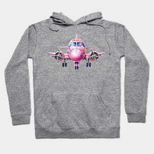 Pink Airplane Hoodie